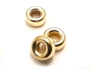 Ringe. 5x3mm. Spacer. Zwischenstücke. Abstandshalter. Silber vergoldet. 6 Stück - Picture 1 of 3