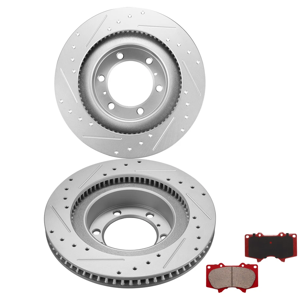 (Ship From US) Rear  Brake Disc Brake Pads For 07-UP Toyota 4Runner FJ Cruiser Foto 1 de 4