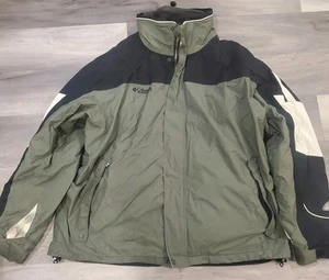 Columbia Jacket Mens XXL Green Black white Core Mens Interchange Fleece Lined  - Picture 1 of 11