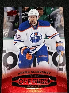 ANTON SLEPYSHEV Rookie  #d/99 2015-16 Upper Deck Overtime Red Oilers - Picture 1 of 2