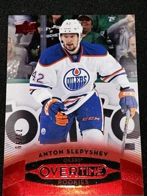 ANTON SLEPYSHEV Rookie  #d/99 2015-16 Upper Deck Overtime Red Oilers - Image 1 of 2