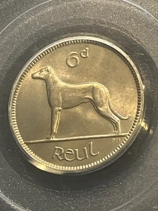 IRELAND 6 Pence 1949, PCGS MS66 Superb Gem UNC - Picture 1 of 4