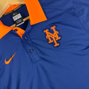 New York Mets Nike Polo Shirt MLB Performance Team Logo Men's Size M Authentic - Picture 1 of 8