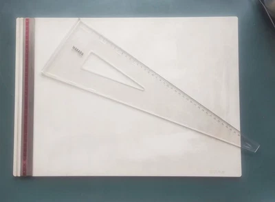 Zeichenplatte / Zeichenbrett Marabu mit verschiebbarer Traverse; antik Nostalgie - Bild 1 von 3