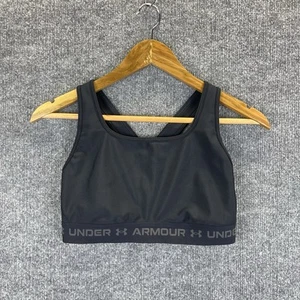 Under Armour Sports Bra Women’s Large Black Activewear Gym Athletic - Picture 1 of 9