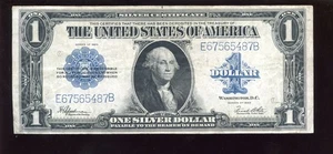 1923 Large $1 U.S. Bill / Note Silver Certificate - Picture 1 of 2