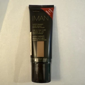 IMAN Luxury Radiance Liquid Makeup Shade EARTH 2. 1 fl oz / 30 mL ~ Sealed - Picture 1 of 2