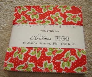 CHRISTMAS 5" MODA charm pack of 42 CHRISTMAS FIGS JOANNA FIGUEROA - Picture 1 of 4
