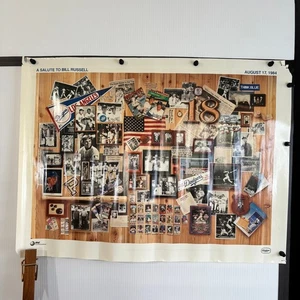 Los Angeles Dodgers MLB Poster A Salute to Bill Russell Vintage 1984 retirement - Picture 1 of 10