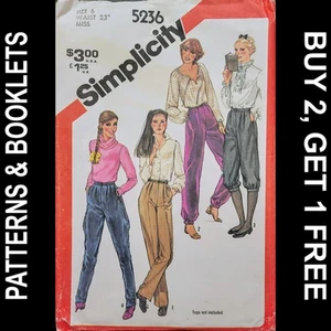 Vintage Simplicity Pants/Knickers/Jodhpurs Pattern #5236 Size 6 CUT - Picture 1 of 7