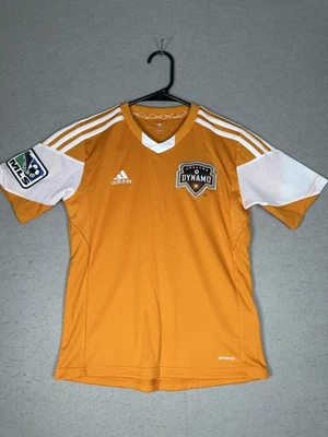 Houston Dynamo Shirt Youth Small Orange White MLS Soccer Adidas ClimaCool Jersey - Image 1 of 4