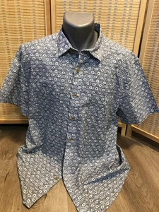 Camisa Hawaiana Johnston & Murphy Abotonada Estampado Floral Grande L (H631) - Imagen 1 de 6