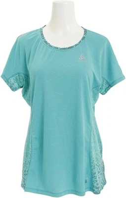 Odlo Mujer Camiseta BL TOP CUELLO REDONDO S/S CAMISETA RUNNING, VERDE, S Foto 1 de 4