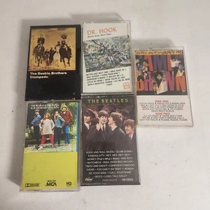 Vintage Cassette Tape Lot Of 5 Dr. Hook, The Beetles, Doobie Brothers, Mama’s - Picture 1 of 7