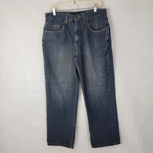 Pantalones de mezclilla holgados ANCHOR BLUE para hombre talla 32x32 AZUL pierna ancha grunge años 90 Y2K de colección - Imagen 1 de 13