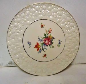 antique embossed molded botanical platter Szechoslavakia with gold gild - Picture 1 of 5