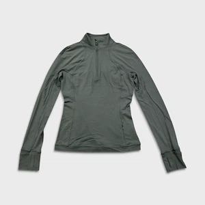 Chaqueta Lululemon It’s Rulu Run Recortada Media Cremallera Para Mujer Talla 6 Verde Agujeros para Pulgares - Imagen 1 de 9