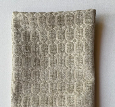 GP J Baker Lancaster Weave in Parchment Gray Designer Fabric Remnant 24x24" - Image 1 of 3