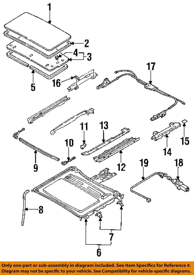 Sonda techo corredizo Ford OEM 93-97 F32Z61502B92B Foto 1 de 1