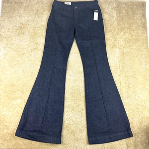 Polo Ralph Lauren Womens Jeans 28 Indigo Blue Flared Pintuck Leg NEW - Picture 1 of 17