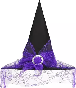 CCINEE Witch Hats for Women, Adult Witch Vampire Halloween Costumes Accessories - Picture 1 of 7