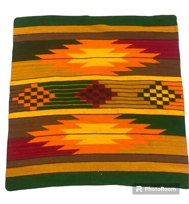 Vintage Kilim Cushion Cover White Square Wool Kelim Pillow Decor 58x56cm - Image 1 of 4