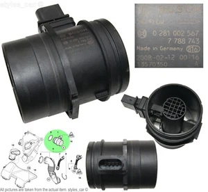 7788743 BMW 1 3 7 Series X1 Genuine Bosch Mass Air Flow MAP Sensor 0281002567 - Picture 1 of 12