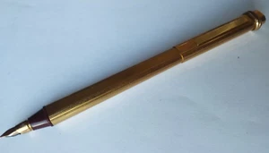 CARTIER LE MUST de TRINITY VENDOME GOLD OVAL 18K GOLD M nib FOUNTAIN PEN - Picture 1 of 21
