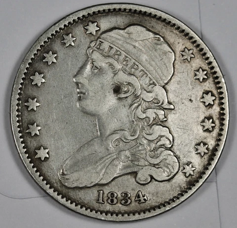 1834 Bust Quarter.  XF.  181012 Cover