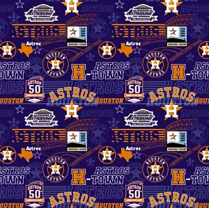 MLB - Houston Astros Fabric - 18" x 44" - - Picture 1 of 1