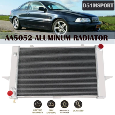 Radiador de alumínio 2 fileiras para 1998-2004 2003 2002 Volvo C70 V70 S70 2.3L 2.4L L5 - Imagem 1 de 4