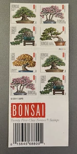U.S. 2-Sided Of 20 #4622b 2012 Forever Bonsai Tree Stamps Excellent Condition - Picture 1 of 6