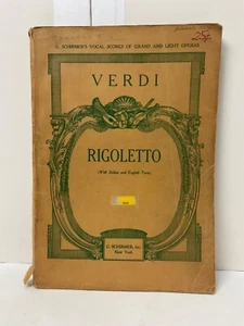 Giuseppe Verdi Rigoletto Keyboard Piano Vocals Songs Music Opera English/Italian - Picture 1 of 13