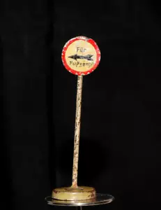 uralt Schild Eisenbahn Spur 0 Für Fußgänger - Bild 1 von 5