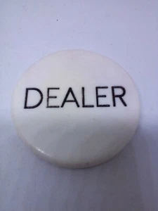 Dealer Button White 2-Inch Diameter - Picture 1 of 5