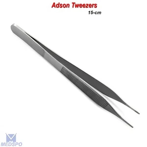 Surgical Tissue & Dressing Forceps Dental Micro Adson Tweezer Medical Instrument - Picture 1 of 5