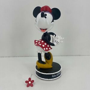 Walt Disney World Exclusive Minnie Mouse Bobblehead 9" Flower Red Polkadots New