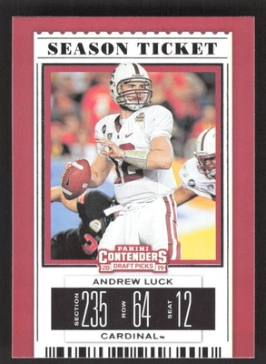 Panini Contenders Draft Picks Collegiate #7 2019 Andrew Luck Foto 1 de 2