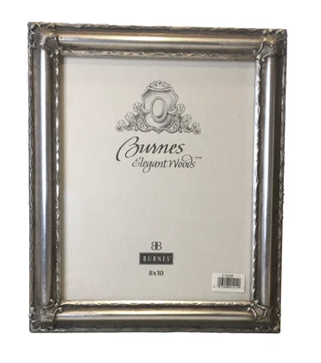 Marco de fotos Burns elegante madera pintado en plata 8x10 - Nuevo en caja Foto 1 de 4