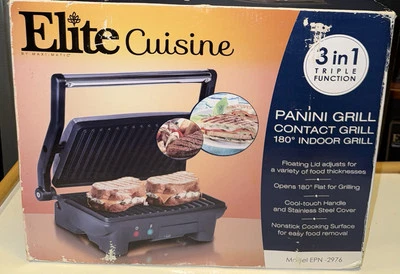 Parrilla Elite Panini 3 en 1 Triple Función (Nueva) Foto 1 de 3