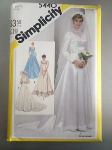 Vintage 1982 Simplicity Pattern #5440. Wedding Dress, Halloween - Picture 1 of 2