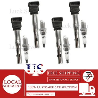 Bobina de encendido y bujía 4 piezas para Volkswagen CC 2009-2017 2,0 L L L4 Foto 1 de 4