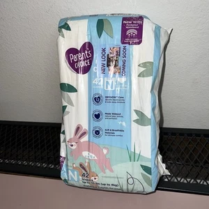 Parents Choice Size N (Up to-10lbs) Disposable Dry & Gentle Baby Diapers 42 - Picture 1 of 8