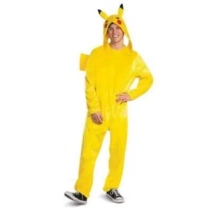 Pokemon Pikachu Mono de Una Pieza Adulto Grande De Lujo Disfraz de Juegos con disfraces para Hombres 36-38 - Imagen 1 de 8