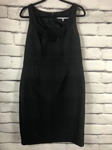Vestido para mujer Carmen Marc Valvo, talla 12, negro, sin mangas, arco delantero - Imagen 1 de 4