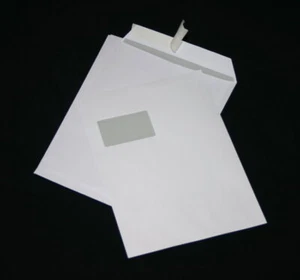 500 St. Versandtaschen extra stark 120 gr DIN A4 C4 weiß mit Fenster HK - Bild 1 von 1