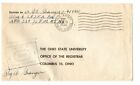 2/25/45 APO 297 France WWII cover: Lt R A Granger. 283 Field Artillery
