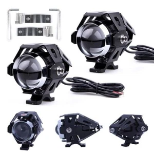 2x125W Motocicleta Moto LED U5 Faro Conducción Foco Antiniebla Interruptor Cromo - Imagen 1 de 6