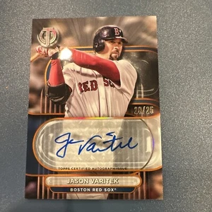 2024 Topps Tribute Jason Varitek Auto Orange 12/25 Red Sox Autograph - Picture 1 of 2