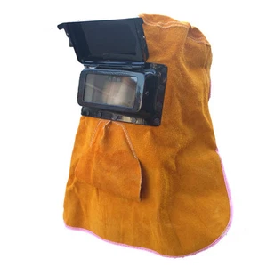 Heat insulation Protection Face Safety Leather Welding Face Mask Helmets Mask - Picture 1 of 2